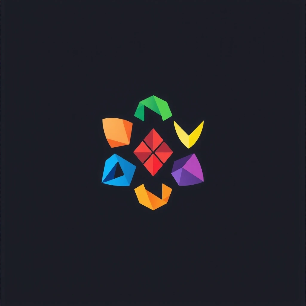 Creative logo concepts on a digital screen