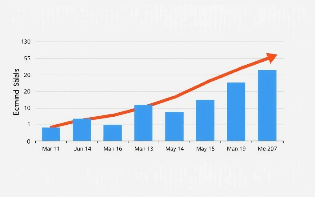 Diagram showing stagnant e-commerce sales graph