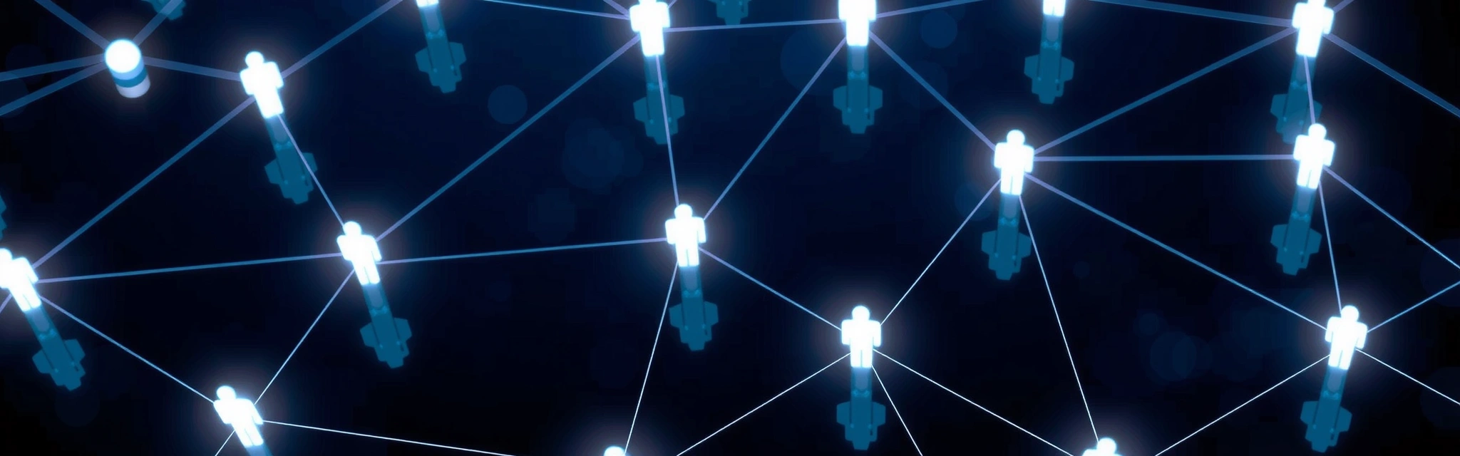 Abstract digital network connecting people