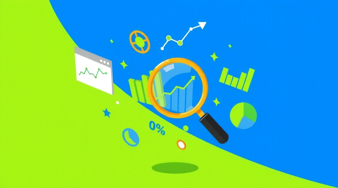 Data analytics charts and graphs representing website performance