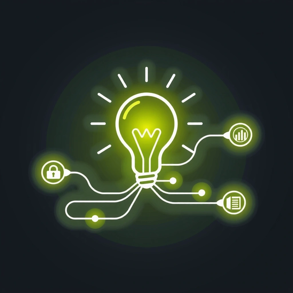 Icon of a lightbulb representing innovation