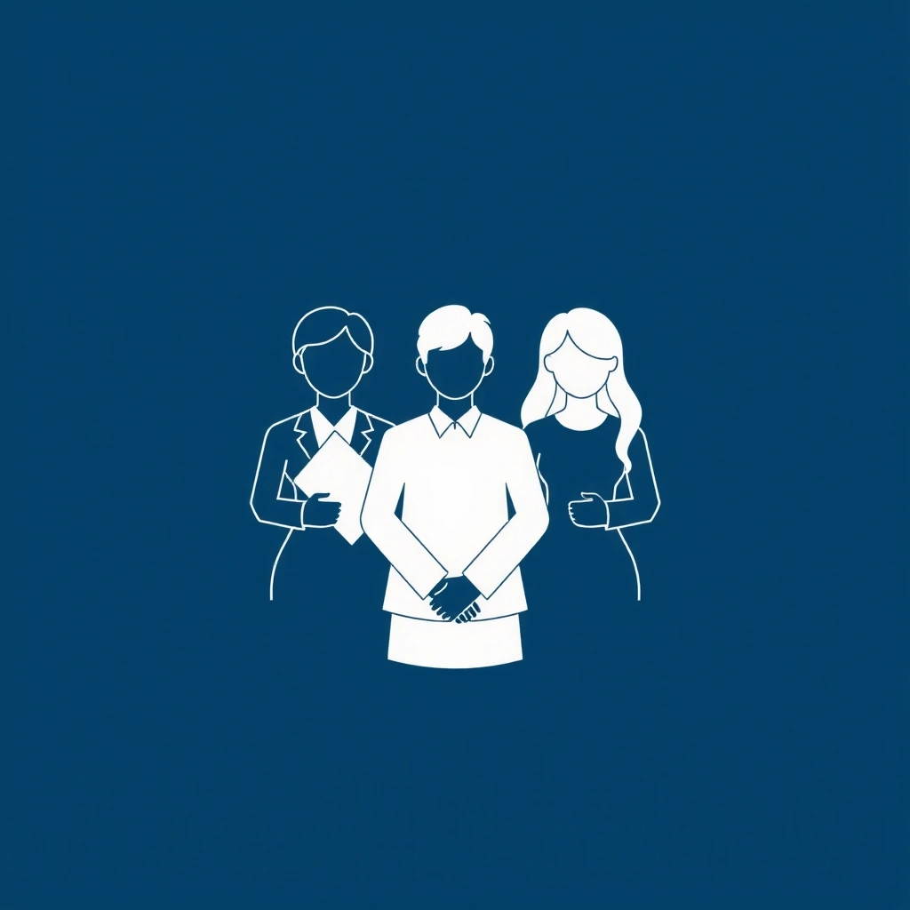 Icon of a team working together