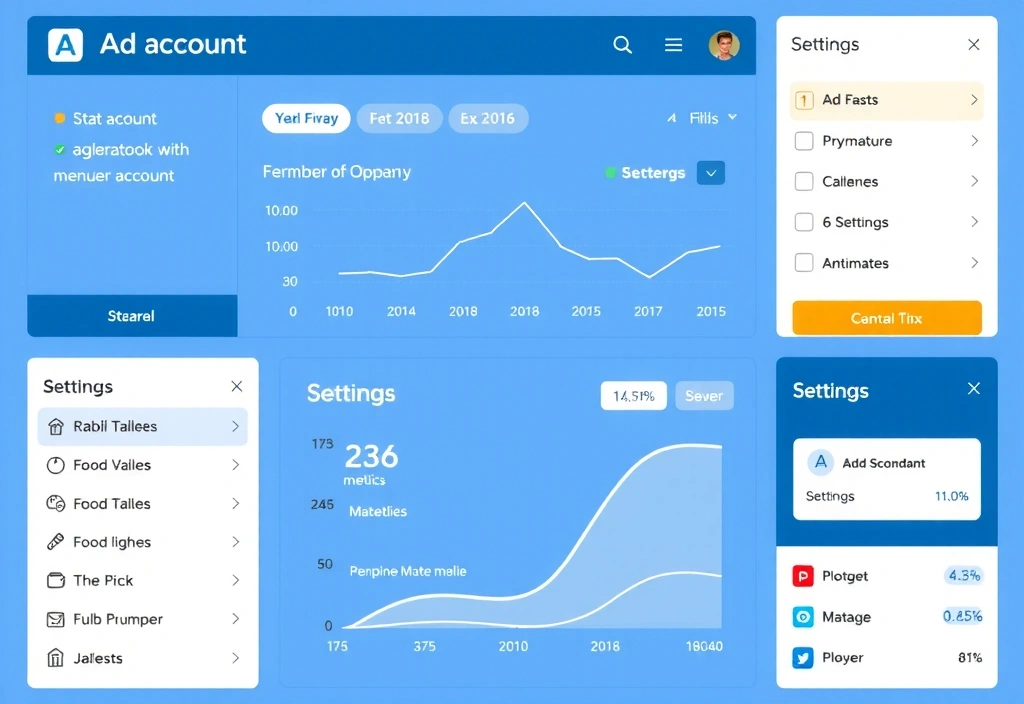 A clean, organized ad account dashboard with various metrics and settings clearly visible.