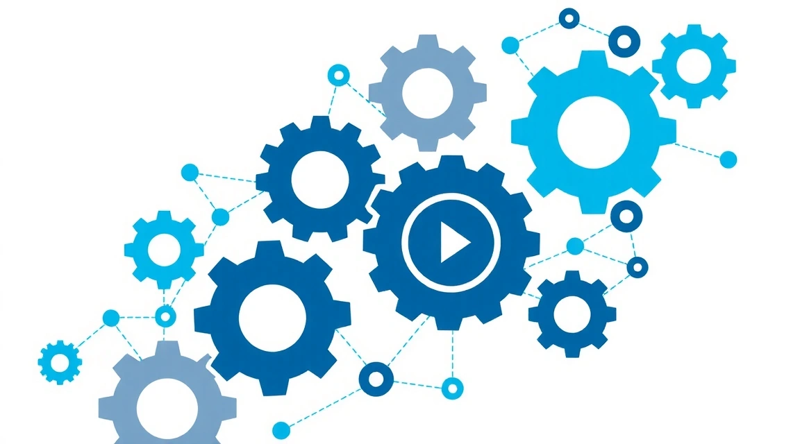 Abstract gears representing policy updates