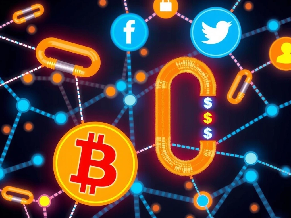 Interconnected network of websites and links symbolizing link building