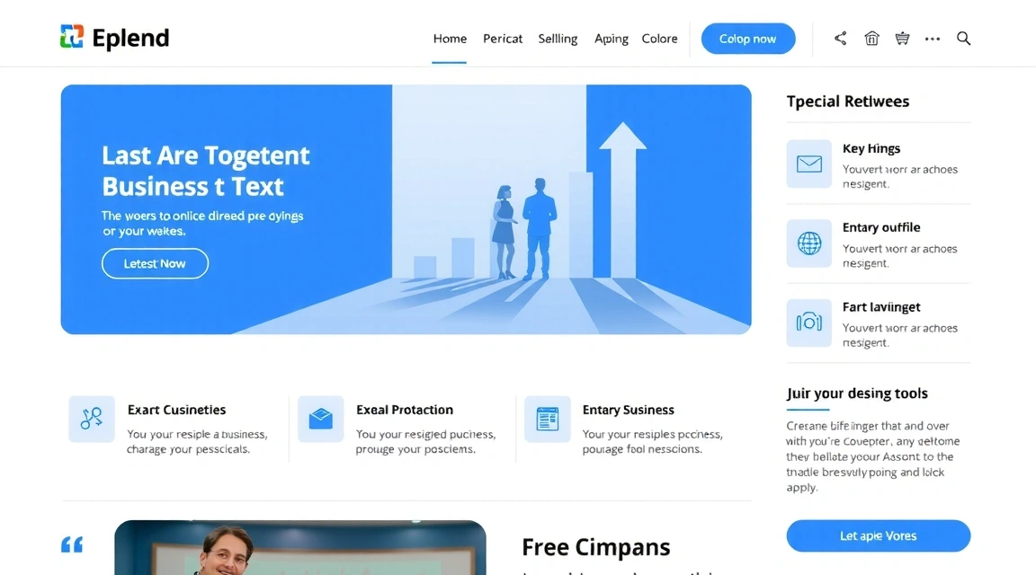 Corporate website homepage with professional design and clear navigation